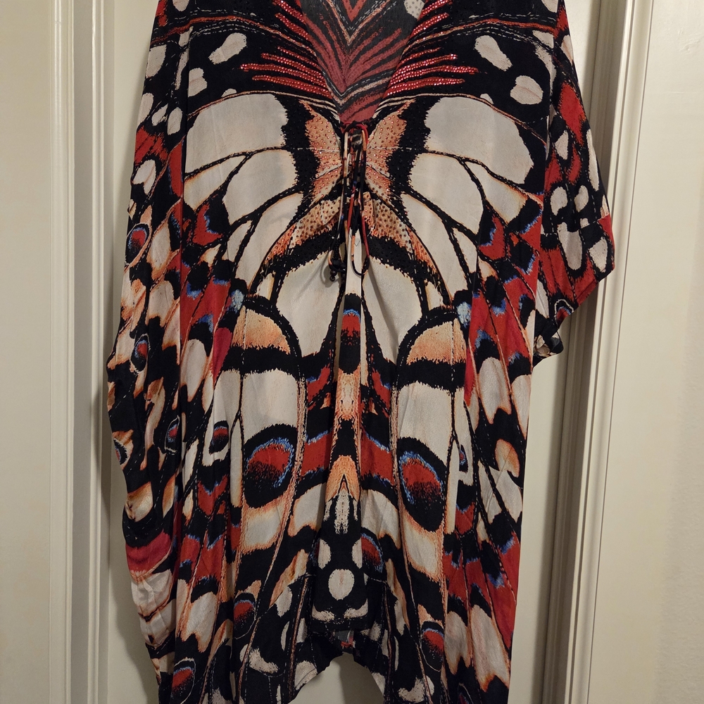 Butterfly Patterned Women's Kaftan